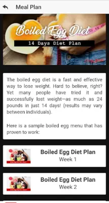 Boiled Egg Diet Plan android App screenshot 3